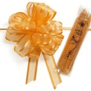 6 pack Gold Sheer And Metallic Gift Pull Bows